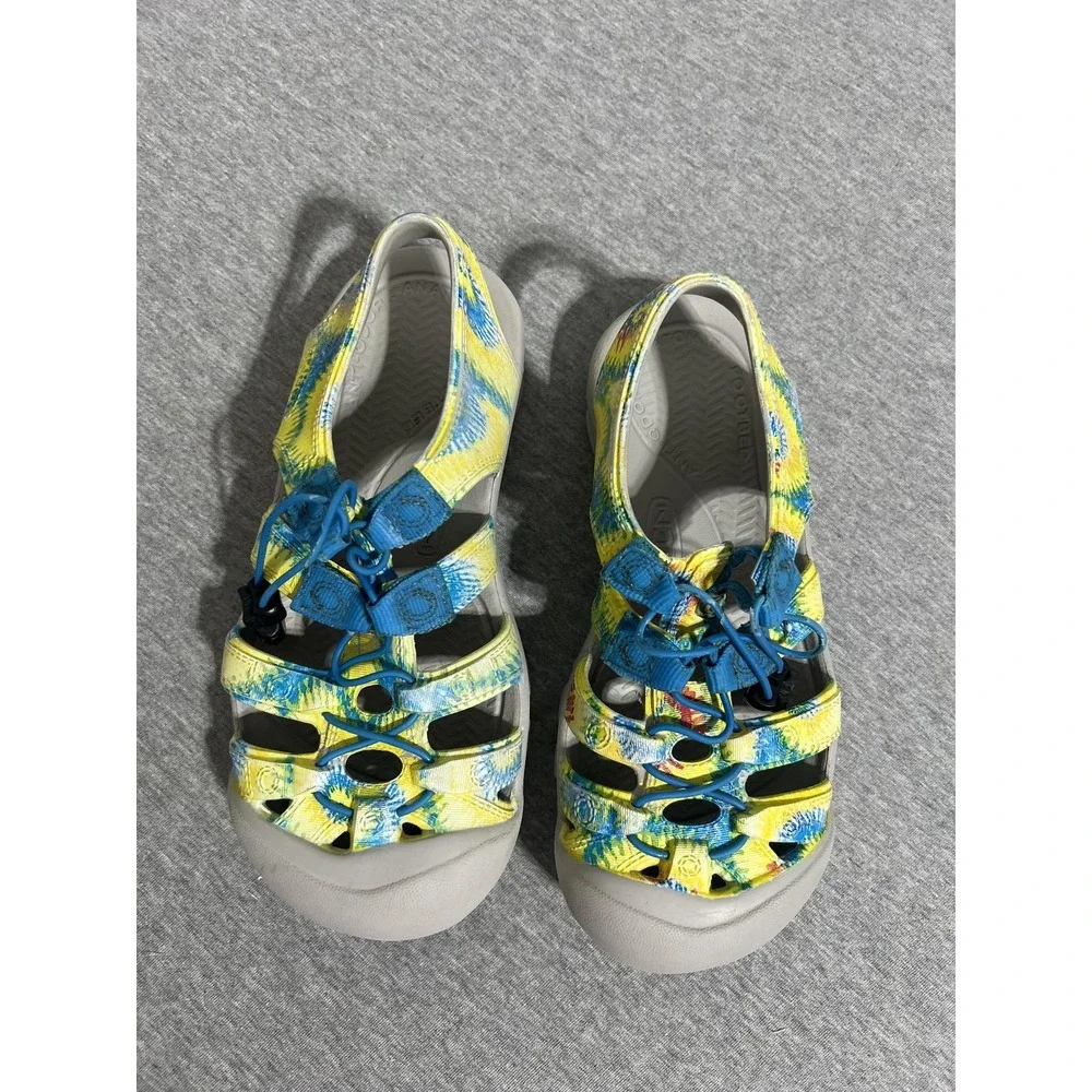 Keen Newport H2 Shoes Womens Size 4 Yellow Blue Tie Dye Water Sandals Outdoor